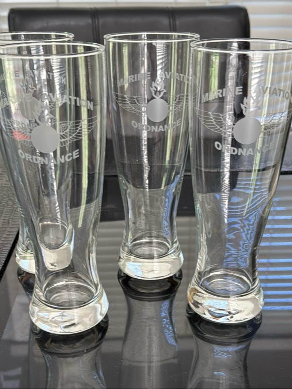 Etched Pilsner Glass - Clear (Set of 4)